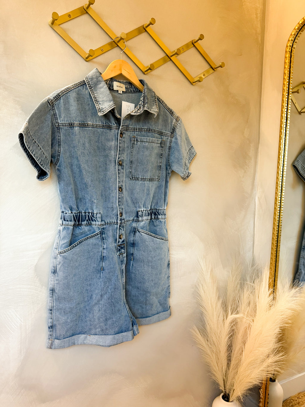 Denim Utility Romper