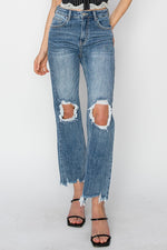 Risen High Rise Straight Crop Jean