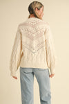 Lace Cable Knit Sweater