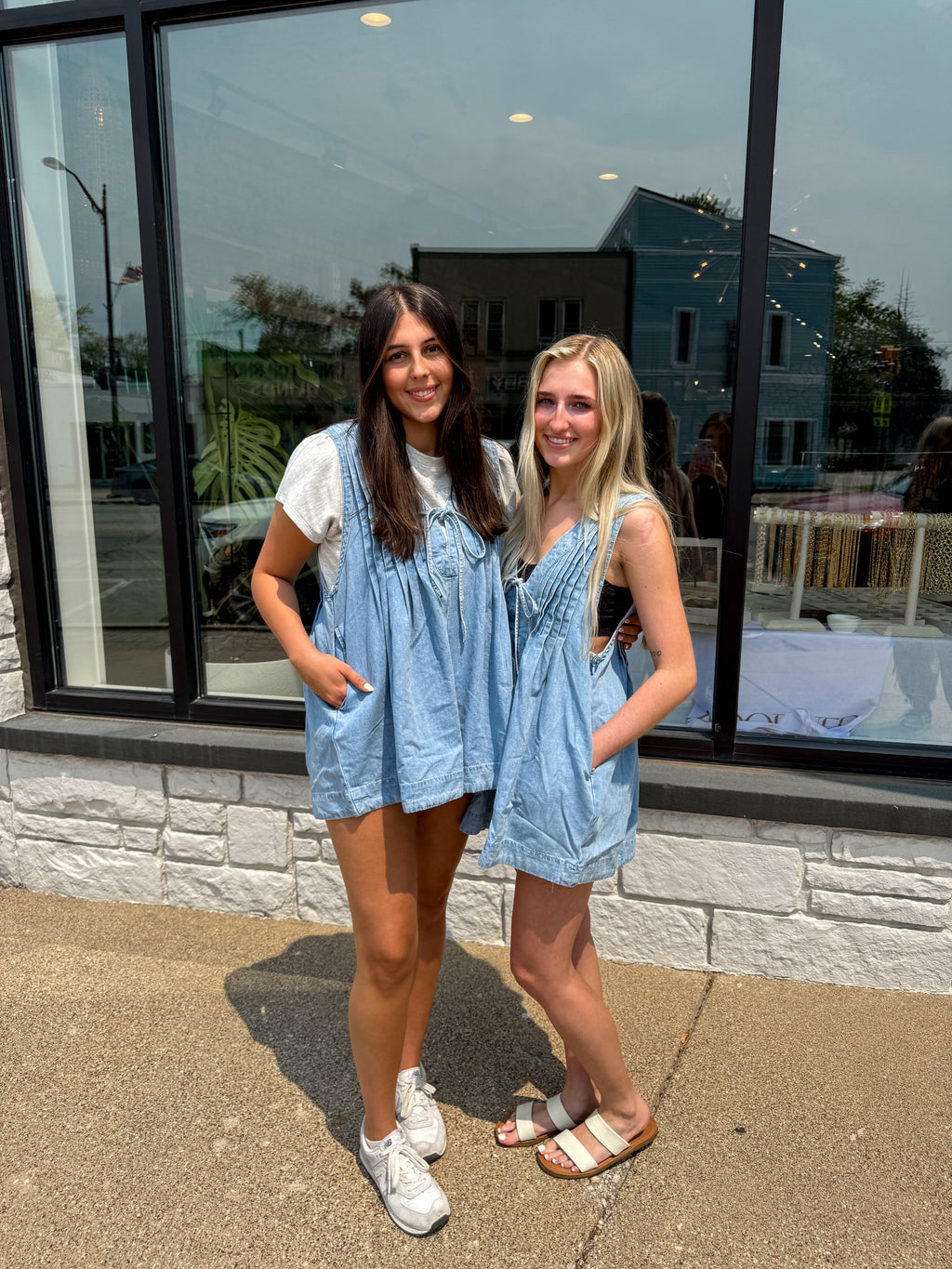 Light Wash Denim Romper
