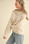 Lace Cable Knit Sweater