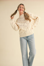 Lace Cable Knit Sweater