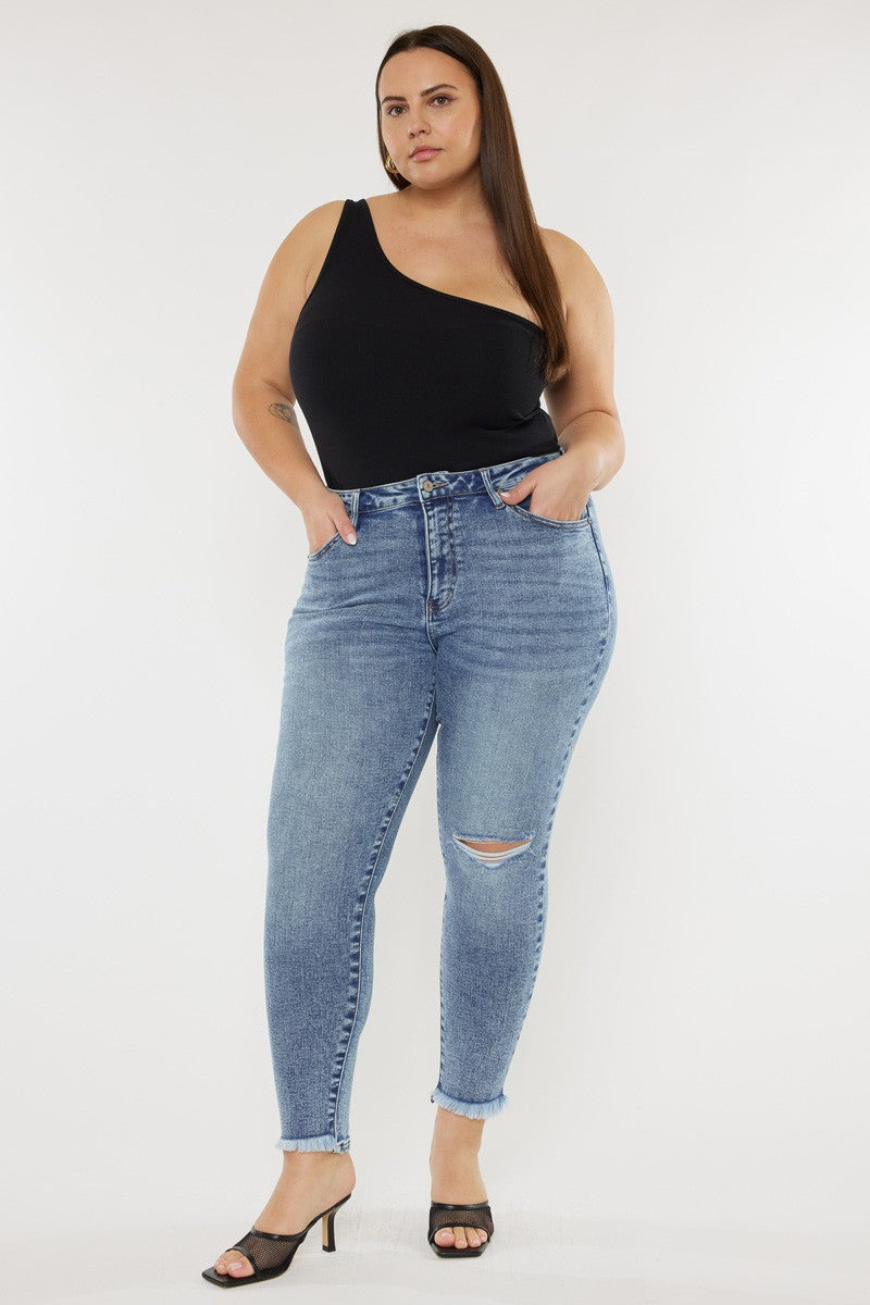 Kancan Plus Size Medium Wash Jean