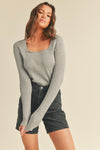 Heather Gray Sweater Top